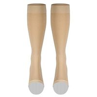 Nuvein Compression Socks for Women and Men, Medical Support Stockings, Beige (Open Toe), Small (20-30 mmHg)