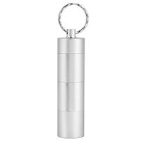 Tmrow Travel Aluminum Alloy Pill Box, Waterproof Pill Case Holder Bottle Container with Three Compartments for Keychain Purse Pocket Outdoor Hiking Camping