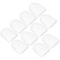 ROSENICE Silicone Toe Sleeve 10pcs Gel Toe Caps Cover Protector for Corn Callus Blisters Pain Relief Size L(White)