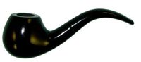 5.5" Shire Bent Ebony Wooden Tobacco Pipe