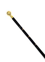 Solid Cast Brass Handle Cane with Solid Brass Inlay, Unisex