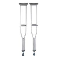 Underarm Crutch, Adult Crutches, 350 lb. Capacity, Adjustable User Height 5'2" to 5'10", Aluminum