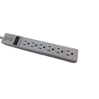 6 Outlet Surge Protector 15A 120V with Flat Rotating Plug 15ft Power Cord 3 Prong 6 Outlet Power Strip with 15 Feet Power Cable and 360 Degree Rotating Plug, Gray CNE676197