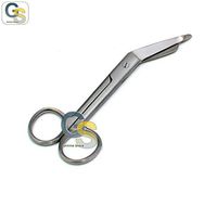 LOT OF 6 PAIRS STAINLESS STEEL LISTER BANDAGE SCISSORS 7.25" ECONOMY GRADE (GSI BRAND)