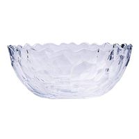 Bowl Tableware Fruit Plate Salad Folk culture bowl Large Capacity Transparent Creative Tempered Glass Salad Plate (Color : Clear, Size : 30 30 12cm) Hotel tableware home noodles boiled fish soup b