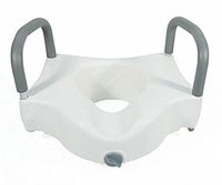 Medical Elevated Toilet Seat Riser, Med Line Guardian Commode Raised Toilet Seat with Arms and Lock