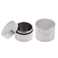 Injoyo Pill Holder, Portable Titanium Waterproof Pill Box Container, Mini Pill Case for Outdoor Travel Purse or Pocket (2PCS)