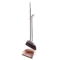 Broom and Dustpan With Long Handle Telescopic Up Non-stick Hair Household Soft Brush Broom And Dustpan Non-Slip Handle Multi-Function Windproof Broom Set Office Garage Schools Garden Cleaning Tools