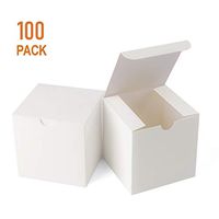 Giftol Gift Box 100 Pack 4 x 4 x 4 inches Fold Box Easy Assemble Paper Gift Box Bridesmaids Proposal Box for Bridal Birthday Party Christmas(White)