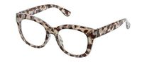Peepers by PeeperSpecs womens Center Stage Focus Oversized Blue Light Filtering Reading Glasses, Gray Tortoise-Focus Blue Light Lens, 55 mm, +3.00