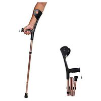 FANGDA Forearm Crutch, Elbow Crutches Foldable Ultralight Aluminum Assistance Hight Adjustable(100-110) cm with Ergonomic Handles,Singlecrutche