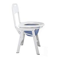 XWZJY Lightweight Bedside Commode Folding Potty Chair Seniors Toilet Seat Wipe Clean Easy with Handles and Bucket Padded Cushion for Easy Transfer
