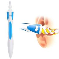 Ear Wax Removal Tool Kit Earwax Cleaner Silicone Ear Pick Earwax Remover Tool Kit q-Grips Earwax Cleaner with 16 Replacement Cleaning Spiral Heads Tips (White)