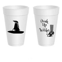 Mandeville Party Company Halloween Styrofoam Cups - Drink Up Witches (10 Cups)