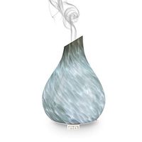 Simply Diffusers Mini Gaius Aromatherapy Essential Oil Diffuser - Hand Blown Glass - Colorful LED White Glow - 100ml Capacity & Safety Auto-Shut Off Feature