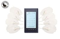 24 Modes Best Smart Touchscreen Pain Relief Therapy Device + 5 Pairs of Snap on Self-Adhesive Pads. HealthmateForever FDA Cleared T24AB2(Black in Black) Wireless ACCESSIBLE