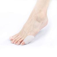 HALLUX Small Toe Gel Toe Separator, Orthodontic Toe Spacer, Bunion Relieve Toe Straightener Soft Quality Toe Protection, Female Toe Divider Men's Toe Correction - 1 Pair,White