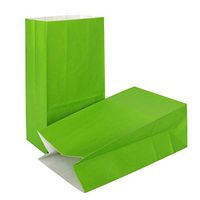 KEYYOOMY Small Paper Bags Green Party Goody Bag for Party Favor (100 CT, 3.5 X 2.4 X 7.1 in)