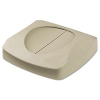 Rubbermaid Commercial 268988BG Swing Top Lid for Untouchable Recycling Center 16-Inch Square Beige