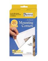 Lineco Self-Adhesive Polypropylene Mounting Corners, Standard, 3 inches, Package of 100 (L533-0036)