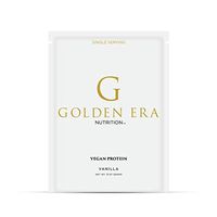 Golden Era Nutrition Organic Plant Based Vegan Protein Powder, Vanilla Flavor, Vegan, Low Net Carbs, Non Dairy, Gluten Free, Lactose Free, No Sugar Added, Soy Free, Kosher, Non-GMO, Single Serving