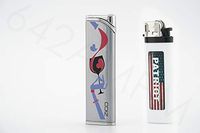 Bundle - 2 Items Zico zd-09 Jet Windproof refillable Adjustable Flame Lighter with a Patriot Disposable Lighter