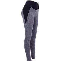 Amiley Women Yoga High Waist Running Compression Pants Trousers Workout Tights Sport Legging (Large, Black)