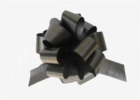 5" Pull String Bow Black Gift Wrap Favor Decoration (10 Pieces)