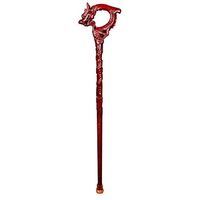 NASC Cane Crutch Classical Red Sandalwood Dragon-Shaped Crutches Symbol of Power Luxury Gift Applicable to Elderly Leader/Boss