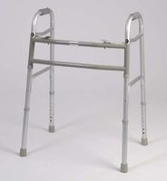 Bariatric walker - This medical geriatric walker has a dual button to fold. Weight capacity 450 pounds. This functional lightweight aluminum walker has Limited lifetime warranty on frame.