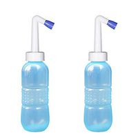 Portable Bidet for Toilet- 15oz Handheld Personal Bidet Empty Bottle- Childbirth Cleaner- For Outdoor Camping Traveling Driver Personal Hygiene- with Storage Bag (Light blue 2, 15 OZ)