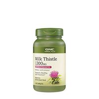 GNC Herbal Plus Milk Thistle 1300mg, 120 Caplets, Supports Healthy Liver Function