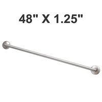 Grab Bar Size: 48" W, Finish: Peened