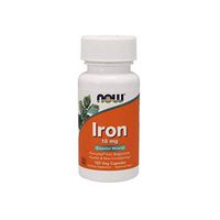 NOW Supplements, Iron 18 mg, Non-Constipating*, Essential Mineral, 120 Veg Capsules