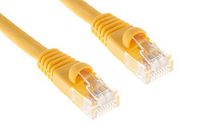 CablesAndKits - Cat6 Ethernet Cable, Booted, Jacket: PVC (cm), 7 ft, Yellow, Pure Copper, RJ45 Computer & Networking Patch Cord