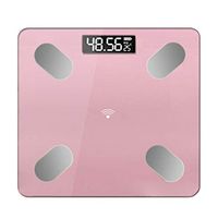 GMNP0di% Weighing Scale for People Bluetooth Body Fat Scale Electronic Weight Scale Home Smart Body Monitor LED Display Bluetooth APP BMI Weighing Electronic Scale Pink 30x30cm