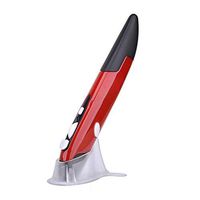 HJL Vertical Wireless Pen Mouse, 2.4 Ghz USB 2.0 Wireless Optical 2-in-1 Digital Pen Mouse & Stylus, Adjustable DPI, Ergonomic Mouse for Laptop Notebook Desktop & Tablets,Red