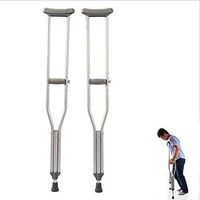 Fancyart Disabled Aids Underarm Crutches, Walking Rehabilitation Equipment, 9-Speed Adjustable Non-Slip Aluminum Crutches,S