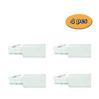 cAoku Telephone Cord Detangler Header 360 Degree Landline Swivel Cord Anti-Tangle Blackwhite Telephone Accessory (4pcs, White)