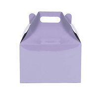 12CT (1 Dozen) Large Biodegradable Kraft/Craft Favor Treat Gable Boxes (Large, Lavender)