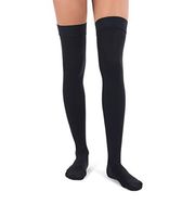 Jomi Compression, Unisex, Thigh High Stockings Collection, 20-30mmHg Surgical Weight Closed Toe 240 (Medium, Black)