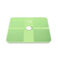 ZYY Bluetooth Digital Body Fat Scales Wireless Smart Weighing Weight Bathroom,180kg/ 400 Lb / 28st, Body Fat, Water, Muscle Mass (Color : Green)