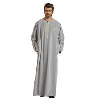 Men's Muslim Dress,2024 Clearance-Long Sleeve Casual Loose Ethnic Middle East Kaftan Abaya Robe Maxi Dress for Men