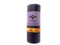 Beeswax pillar candle. Lavender essential oil. Hand poured in USA. 40 hour burn time