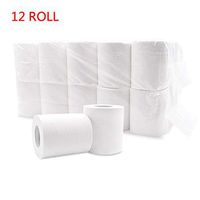 Jpwpowe Thickened Roll Toilet Paper, Bath Tissue Toilet Paper 4 Layers Soft Bath Tissue Home Household 12 Rolls