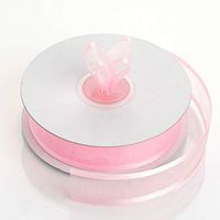 Tableclothsfactory 7/8" Satin Edge Organza-Pink