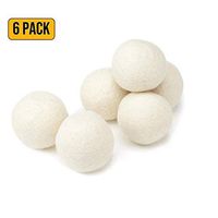 NOENNULL Wool Dryer Balls,6 Pack Reusable Organic Natural Fabric Softener and Static Reducer Ball for Laundry, Dryer Sheets