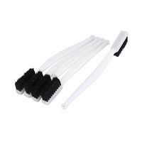uxcell Kitchen Bathroom Cleaning Tool Curved Handle Soft Bristles Toothbrush 5pcs