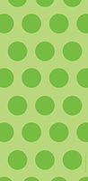 Club Pack of 240 Fresh Lime Two-Tone Polka Dot Cello Bags 11.25"
