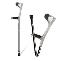 Qucasyl Crutches - Adult 37" - 46" Featherweight Aluminum Fore-Arm Crutch, Foldable Ergonomic Crutch/Cane with Hand Grips for Adults Weight Capacity 220 Lbs,1Pcs